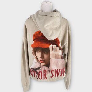 Taylor Swift RED TV Taylors Version Oversized Sweatshirt Beige Hoodie XS